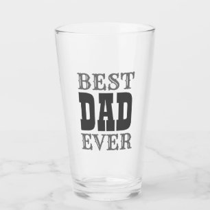 Beste papa ooit citeren grijze typografie Vaderdag Glas
