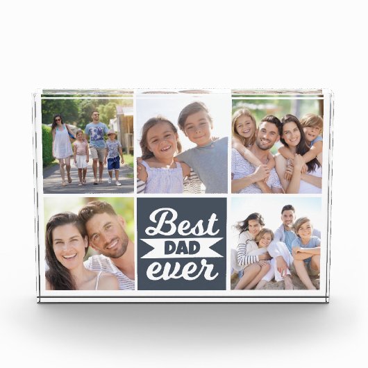 Beste papa ooit collage cadeau fotoblok (Voorkant)