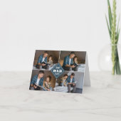  "Beste papa ooit" Collage Foto Vouw Kerstkaart Feestdagen Kaart (Voorkant)