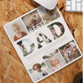 Beste papa ooit | Collage van negen foto's Muismat