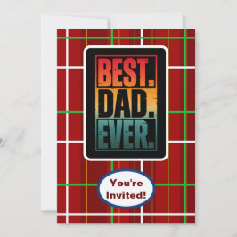 Beste papa ooit controleren Plaid verjaardagsfeest Kaart