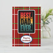 Beste papa ooit controleren Plaid verjaardagsfeest Kaart (Staand voorkant)