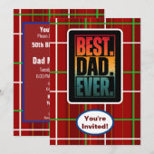 Beste papa ooit controleren Plaid verjaardagsfeest Kaart (Voorkant / Achterkant)