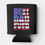 Beste papa ooit Cool American Flag Vaderdag Pa Blikjeskoeler (Achterkant)