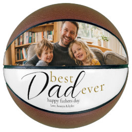 Beste papa ooit Cool Vaderdag Foto Aandenken Basketbal