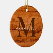 Beste papa ooit, Copper Canyon Graniet, amber goud Keramisch Ornament (Rechts)