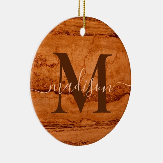 Beste papa ooit, Copper Canyon Graniet, amber goud Keramisch Ornament (Rechts)