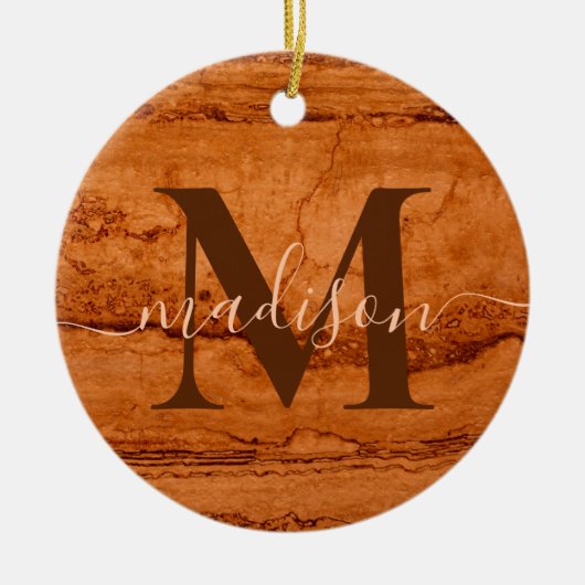 Beste papa ooit, Copper Canyon Graniet, amber goud Keramisch Ornament (Voorkant)