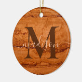 Beste papa ooit, Copper Canyon Graniet, amber goud Keramisch Ornament (Links)