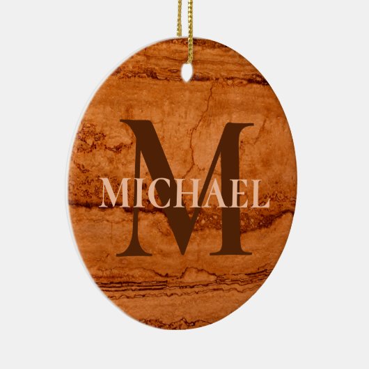 Beste papa ooit, Copper Canyon Graniet, amber goud Keramisch Ornament (Rechts)