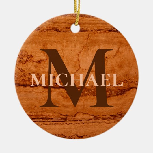 Beste papa ooit, Copper Canyon Graniet, amber goud Keramisch Ornament (Voorkant)