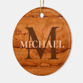 Beste papa ooit, Copper Canyon Graniet, amber goud Keramisch Ornament (Links)