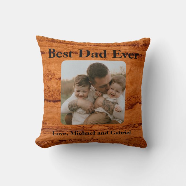 Beste papa ooit, Copper Canyon Graniet, amber goud Kussen (Voorkant)