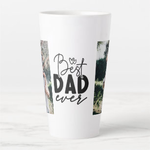 Beste papa ooit Custom 2 foto dubbelzijdig Latte Mok