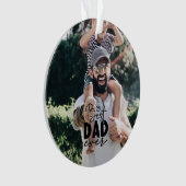 Beste papa ooit Custom 2 foto dubbelzijdig Ornament (voorkant)