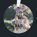 Beste papa ooit Custom 2 foto dubbelzijdig Ornament<br><div class="desc">Best Dad Ever Custom 2 Foto Dubbelzijdig Ornament</div>
