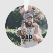 Beste papa ooit Custom 2 foto dubbelzijdig Ornament (voorkant)