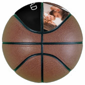 Beste papa ooit Custom 3 foto's Modern gepersonali Basketbal (Rechts)