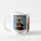 Beste papa ooit Custom 3 Photo Collage & Message Koffiemok (Links)