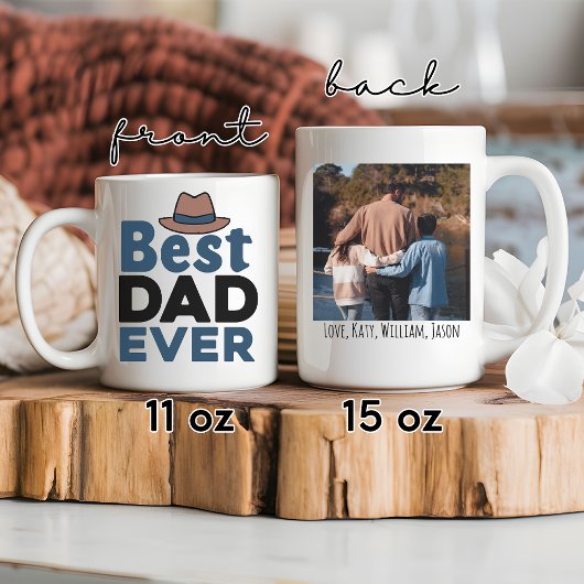 Beste Papa Ooit Custom Fotobeker, Vaderdag Cadeau Mok