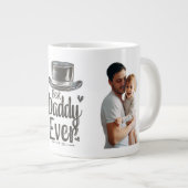 Beste papa ooit - Custom Gift van Kinder Grote Koffiekop (Voorkant rechts)