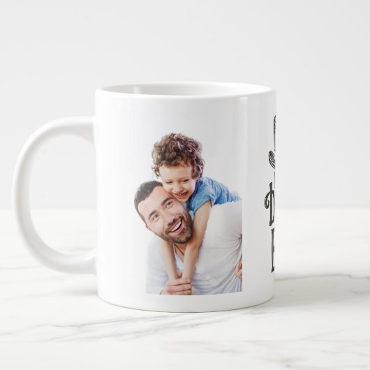 Beste papa ooit - Custom Gift van Kinder Grote Koffiekop (Links)