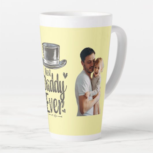 Beste papa ooit - Custom Gift van Kinder Latte Mok (Rechterhoek)