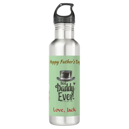 Beste papa ooit - Custom Gift van Kinder Waterfles (Voorkant)