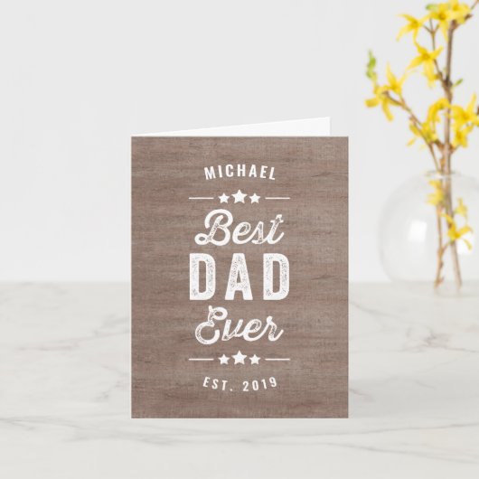  Beste Papa Ooit Custom Vaderdag Kaart (Gele Bloem)