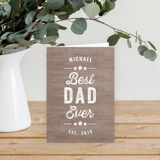  Beste Papa Ooit Custom Vaderdag Kaart