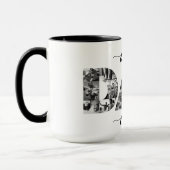 Beste papa ooit DAD zwart & wit fotocollage Mok (Links)