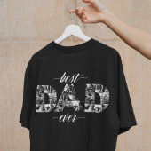Beste papa ooit DAD zwart & wit fotocollage T-shirt
