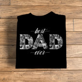 Beste papa ooit DAD zwart & wit fotocollage T-shirt
