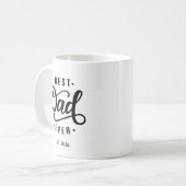 Beste papa ooit datum van oprichting  koffiemok (Voorkant links)