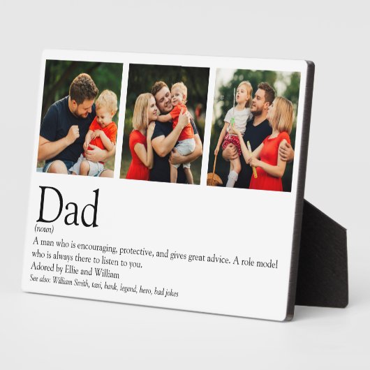 Beste Papa Ooit Definitie Foto Collage Fotoplaat (Zijkant)