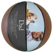 Beste papa ooit definitie foto grijs basketbal (Verticaal)