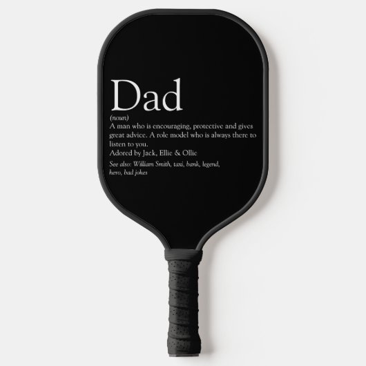 Beste Papa Ooit Definitie Pickleball Paddle (Voorkant)