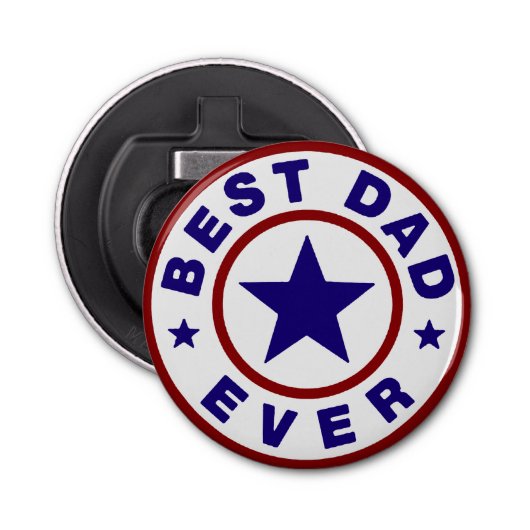 Beste papa ooit design button flesopener (Voorkant)