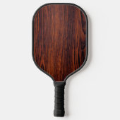Beste papa ooit donker mahonie hout graan pickleball paddle (Achterkant)