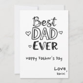 Beste Papa Ooit | Doodle Gepersonaliseerde Vaderda Kaart (Voorkant)
