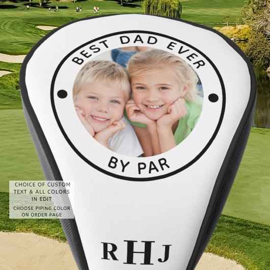 BESTE PAPA OOIT DOOR PAR Photo Monogram Custom Golfheadcover