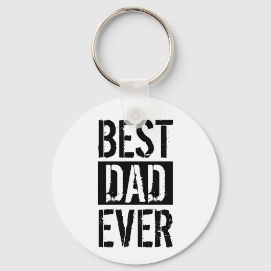 Beste Papa Ooit Eenvoudig Vaderdag Cadeau Sleutelhanger (Voorkant)