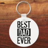 Beste Papa Ooit Eenvoudig Vaderdag Cadeau Sleutelhanger (Voorkant)