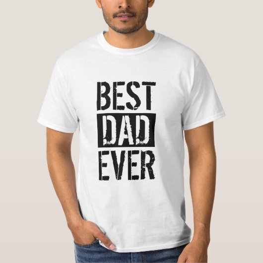 Beste papa ooit eenvoudig Vaderdag cadeau T-shirt (Voorkant)
