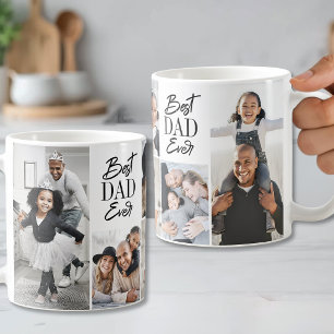 Beste papa ooit Eenvoudige 6 foto collage Koffiemok