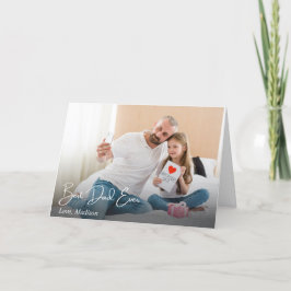 Beste Papa Ooit Eenvoudige Aangepaste Foto Feestdagen Kaart