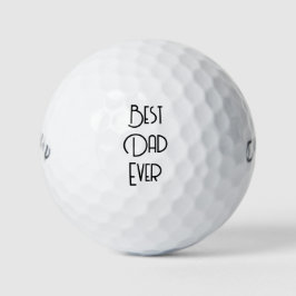 Beste Papa Ooit Eenvoudige Calligrafie Golfballen