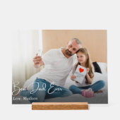 Beste papa ooit Eenvoudige Custom Photo Acryl Bord (Voorkant)