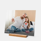 Beste papa ooit Eenvoudige Custom Photo Acryl Bord (Hoek)