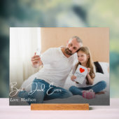 Beste papa ooit Eenvoudige Custom Photo Acryl Bord (Neutraal)